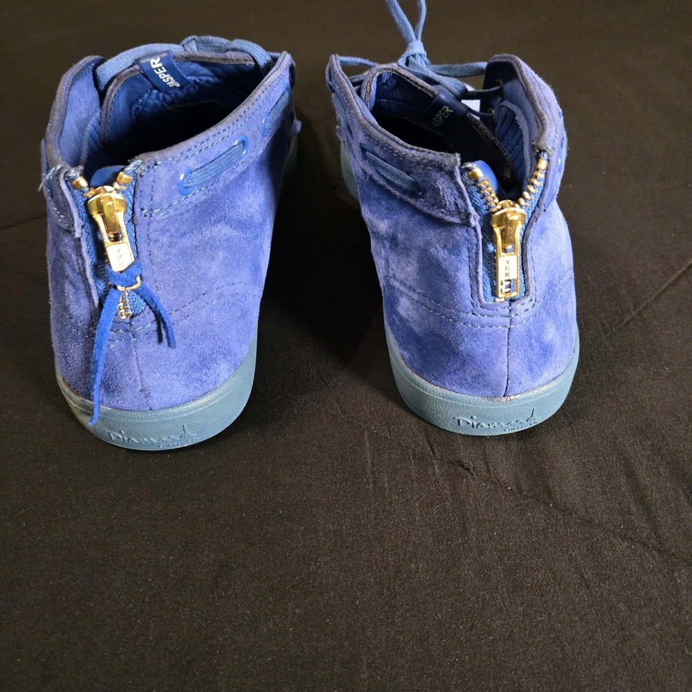 Diamond Supply Co Shoes Mens Size 13 Blue Jasper Suede Fringe Casual Sneakers - Picture 3 of 11